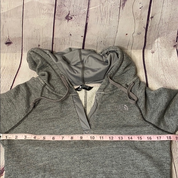 The North Face hoodie v neck hi lo loose fit grey - Picture 6 of 12